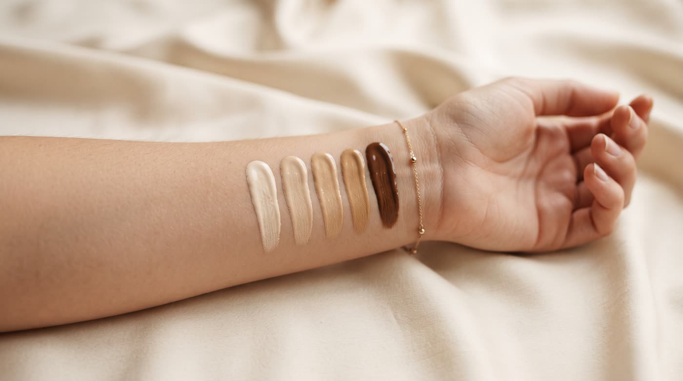 Shades on real skin